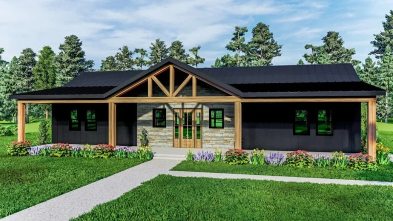 Large pole building with white siding and grey roof in Delaware.