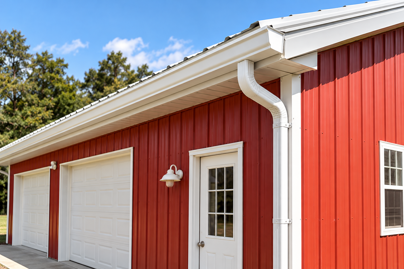 type of Pole Barn Gutter Systems